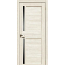 Дверь межкомнатная Сибирь Профиль Ла Стелла 202 Ясень снежный, стекло черное